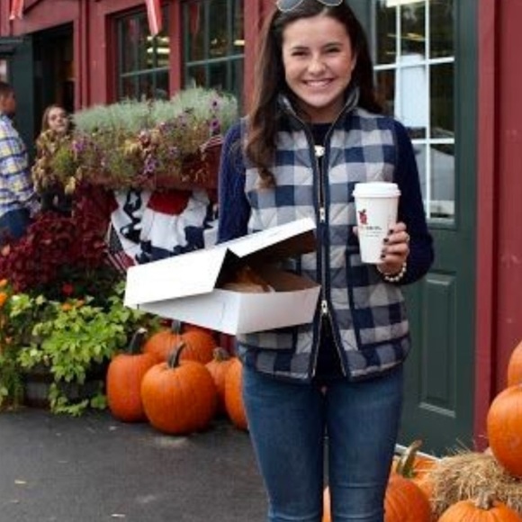 J. Crew Vest in Gingham Blue Gray & Ivory. EUC - Picture 12 of 12